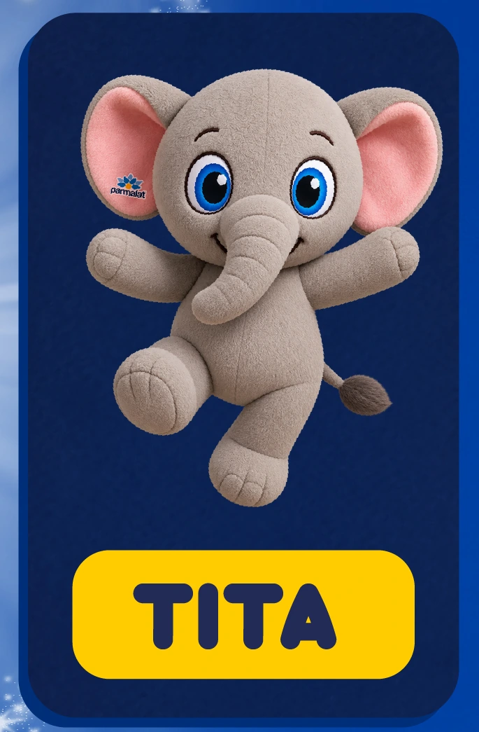 Tita, elefante de peluche Parmalat